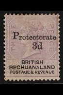 1888  3d On 3d Pale Reddish Lilac & Black "Protectorate" Overprint, SG 43, Mint Part Gum. For More Images, Please Visit  - Other & Unclassified