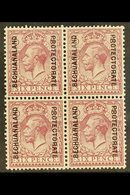1925-27  6d Purple Overprint Ordinary Paper, SG 97, Very Fine Mint (three Stamps Are NHM) BLOCK Of 4, Very Fresh. (4 Sta - Sonstige & Ohne Zuordnung