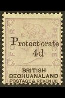 PROTECTORATE  1888 4d On 4d Lilac & Black, SG 44, Fine Mint. For More Images, Please Visit Http://www.sandafayre.com/ite - Other & Unclassified