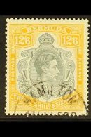 1938-53  12s6d Grey & Yellow On Ordinary Paper (the So-called "lemon" Shade), SG 120d, Fine Used, Accompanied By Murray  - Bermudas