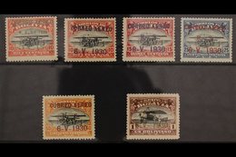 1930  Airmail "Correo Aereo" Ovpts Set, Scott C11/12, C14/16, C18, Fine Mint, 1b Signed Diena (6 Stamps). For More Image - Bolivien