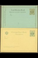 POSTAL STATIONERY  1900 5h+5h Postal Card (H&G 9) Plus 1900 6h Letter Card (H&G 5), These Both Unused And With "ULTRAMAR - Bosnië En Herzegovina