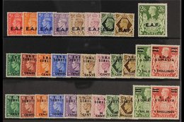 SOMALIA  1943-50 KGVI Complete Mint Collection On A Stock Card That Includes The 1943-46 Set, 1948 Set & 1950 Set, SG S1 - Italian Eastern Africa