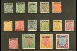 1937 MINT SELECTION  On A Stock Card & Includes KGV Opt'd Set To 5r, SG 1/15, (3a With Tiny Thin) Very Fine Mint (15 Sta - Birmania (...-1947)