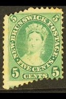 1860-63  5c Yellow Green Queen, SG 14, A Spectacular FREAK MISPERF, Fine Unused, Some Age Marks. For More Images, Please - Sonstige & Ohne Zuordnung