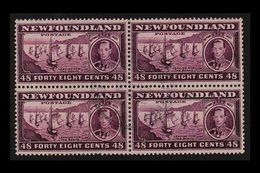 1937  Additional Coronation 48c Slate-purple, Perf 13 (comb), SG 267d, BLOCK OF FOUR Used With Fine Light Central Cds. F - Other & Unclassified