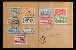 1937  Long Coronation Complete Set Of 11, SG 257/267, On Registered Cover To London, Tied By "POST OFFICE / ST. JOHN'S E - Other & Unclassified