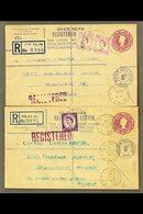 1959  (Jan) GB 6d Registered Envelope With Additional 6d Wilding Pair, Cancelled BFPO Christmas Island Cds's, Sent To Ha - Christmas Island