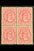 1893-1900  2½d Pale Rose Perf 11, SG 16, Fine Mint BLOCK Of 4, Fresh. (4 Stamps) For More Images, Please Visit Http://ww - Islas Cook