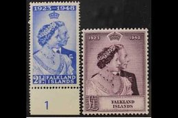 1948  Silver Wedding Pair, SG 166/7, Very Fine Never Hinged Mint. (2 Stamps) For More Images, Please Visit Http://www.sa - Falkland Islands