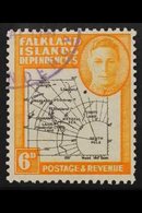 1946-49 VARIETY  6d Black & Orange "Extra Dot By Oval" Variety, SG G6d, Very Fine Used For More Images, Please Visit Htt - Falklandinseln