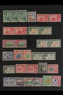 1938-55 NHM PICTORIAL DEFINITIVES.  A Complete Set, SG 249/266b, Plus Most Listed Additional Perf And Die Changes. Never - Fiji (...-1970)