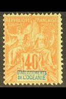 OCEANIE  1892 "Tablet" 40c Red/yellow (Yvert 10, SG 10), Never Hinged Mint. For More Images, Please Visit Http://www.san - Autres & Non Classés