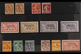 SYRIA  1920-1923 MINT INVERTED OVERPRINT SELECTION Presented On A Stock Card & Includes 1920 "OMF" Surcharged 50c On 2c  - Sonstige & Ohne Zuordnung