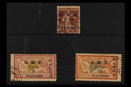 SYRIA  1921 Air Post Surcharged Set, Yv 7/9, SG 86/88, Fine Used (3 Stamps) For More Images, Please Visit Http://www.san - Other & Unclassified