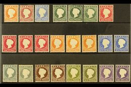 1880-1893 QV MINT SELECTION  Presented On A Stock Card. Includes 1880-81 Upright CC Wmk ½d, 1d & 3d, 1886-93 CA Wmk Side - Gambia (...-1964)