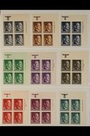 GENERALGOUVERNEMENT  1941-44 Hitler Most Vals To 1.60z As Matching Upper Right Corner IMPRINT IMPERF BLOCKS Of 4, Michel - Otros & Sin Clasificación