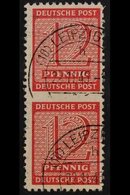 RUSSIAN ZONE  WEST SAXONY 1945 ROSSWEIN 12pf Carmine Local Postmaster Perf 11¼-11½ Vertical PAIR IMPERF BETWEEN Variety, - Other & Unclassified