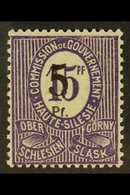 UPPER SILESIA  1920 5pf On 15pf Violet COLOUR ERROR, Michel 10 F (see Note After SG 18), Very Fine Mint, Signed, Fresh.  - Otros & Sin Clasificación