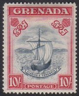 1938-50  10s Slate-blue & Carmine Lake (wide) Perf 14, SG 163d, Very Fine Mint For More Images, Please Visit Http://www. - Granada (...-1974)