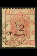 POSTAL FISCAL  12c On $10 Rose Carmine, CC Wmk, SG F7, Good Cds Used With Some Light Toning To Top Perforations For More - Andere & Zonder Classificatie