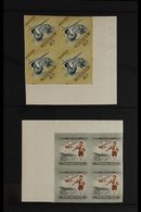 1954  Air Post "Legiposta" Complete Set, Variety IMPERFORATE CORNER BLOCKS OF 4, As SG 1366/1373, Mi 1376/83, Scott C158 - Otros & Sin Clasificación