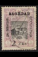 1917  2a On 1pi Black And Violet (Old Post Office) Perf 13½, SG 11b, Very Fine Used. For More Images, Please Visit Http: - Iraq