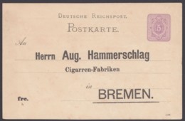 P 12/02 B, Zudruck "Hammerschlag,Bremen", Beidseitig, Ungebraucht - Cartoline