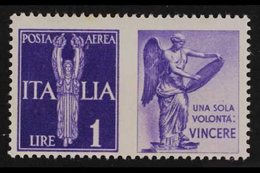 1942  War Propaganda Unissued Air 1L Violet, Sass 12B, Fine Fresh Mint. For More Images, Please Visit Http://www.sandafa - Sin Clasificación