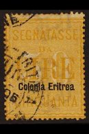 ERITREA  POSTAGE DUE 1903 50L Yellow (Sass 12, SG D41) Cds Used. For More Images, Please Visit Http://www.sandafayre.com - Altri & Non Classificati
