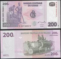 Congo P 99 - 200 Francs 31.7.2007 - UNC - Democratic Republic Of The Congo & Zaire