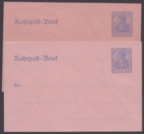 RU 8/9 "Germania", 2 Versch. Rohrpostumschläge, Ungebraucht - Covers