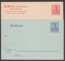 P 60, 62 "Germania", 2 Versch. Doppelkarten, Ungebraucht - Briefkaarten