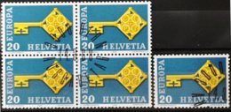 1968 Helvetia Europamarken ET-Stempel MiNr: 871 - Autres & Non Classés