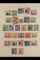 1938-48 FINE USED SELECTION  Useful Group With Varieties Including 1938 Set Incl 2d Scarlet With Flag And Extra Window V - Malte (...-1964)