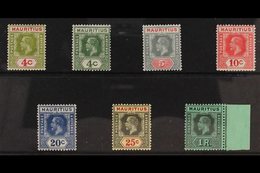 1921-34 DIE I KGV HEADS  A Complete Set Of Die I, MSCA Wmk KGV Definitives, SG 226b, 226c, 227a, 230a, 235, 236a & 238a. - Mauricio (...-1967)