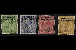 BRITISH  1925-36 ½d, 2½d, 6d, And 1s, With Type 8 Long Opts, SG 55b, 58a, 60b, And 61b, Very Fine Used. (4 Stamps) For M - Andere & Zonder Classificatie