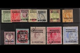 SPANISH  1907-12 Complete Set, SG 112/123, Fine Used, The 20c On 2d Is Faded, But The Top Four Values Are Very Fine. (12 - Andere & Zonder Classificatie