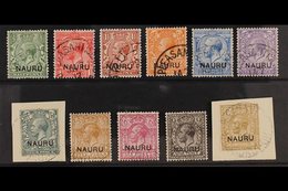 1916-23  Overprints On Great Britain Complete Set With One Of Each Value, SG 1/12, Includes 1½d Red-brown, Fine Used. (1 - Nauru
