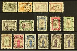 AZORES  1895 St Anthony Complete Set, SG 156/70, Afinsa 73/87, Superb Used, Many With Neat First Day Cancels. A Lovely G - Otros & Sin Clasificación