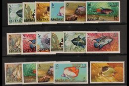 1965  Fish Of The Arabian Gulf Complete Definitive Set, SG 70/86, Never Hinged Mint. (17 Stamps) For More Images, Please - Qatar