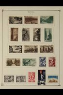 1938-1950 COMPREHENSIVE FINE USED COLLECTION  On Pages, All Different, Highly Complete For The Period, Includes 1938 Lan - Other & Unclassified