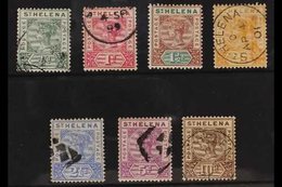 1890-97  Complete Definitive Set, SG 46/52, Very Fine Used, The 1½d Is Mint. (8 Stamps) For More Images, Please Visit Ht - Isola Di Sant'Elena