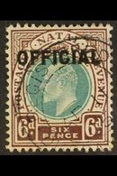 NATAL  OFFICIAL 1904 6d Green & Brown-purple Overprint, SG O5, Very Fine Used With Fully Dated "Durban Registered" Cds C - Unclassified