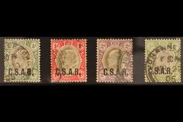 TRANSVAAL  RAILWAY OFFICIAL STAMPS 1905 ½d, 1d, 2d, And 3d With "C.S.A.R." Overprints, SG RO3/RO6, Fine Used. (4 Stamps) - Ohne Zuordnung