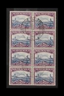 1947-54  2d Slate-blue & Purple SG 116 (Handbook Issue 13), Very Fine Used BLOCK Of 8 With One Stamp Showing Two Dots In - Zonder Classificatie