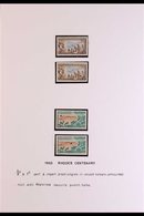 1953 Rhodes Birth Centenary  Complete Set In Corner Blocks Of 4, SG 71/5, With Complete Set As Both Perf And Imperf Punc - Southern Rhodesia (...-1964)