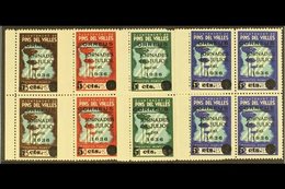 CIVIL WAR LOCALS  1936 "PINS DEL VALLES 1936" Overprints Complete Set Of Four, Galvez 604/607, As Superb Never Hinged Mi - Andere & Zonder Classificatie