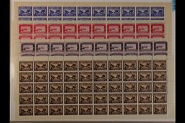 ISLA CRISTINA  1938 25c Lilac, 25c Red, 1p Brown & 1p Blue Patriotic Civil War 'Pro Beneficia' Stamps In Never Hinged Mi - Altri & Non Classificati