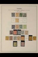 1888-1973 COLLECTION  On Pages, Mint & Used, Virtually ALL DIFFERENT, Includes 1888-93 Thin Numerals To 15c Used & 40c M - Tunisie (1956-...)